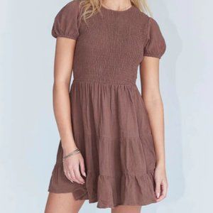 Princess Polly BEACHSIDE MINI DRESS BROWN